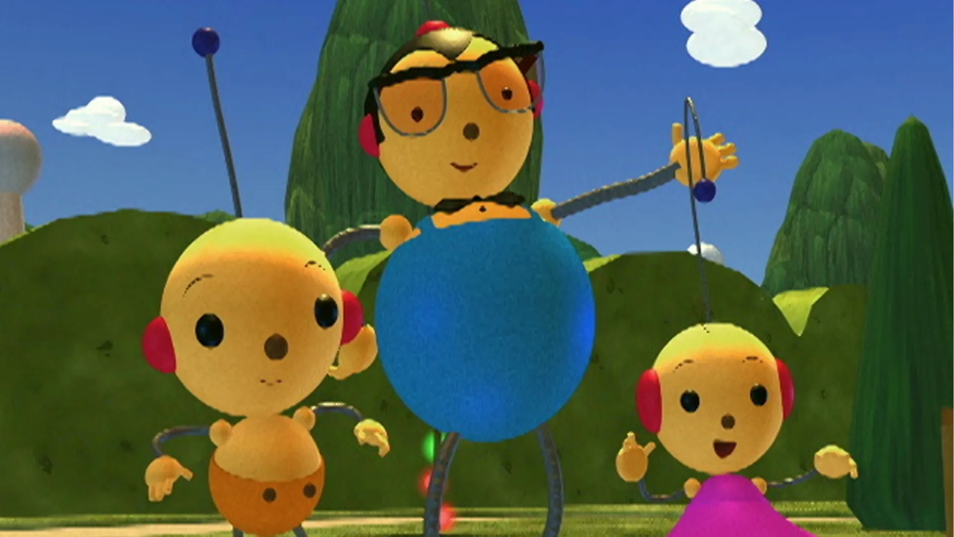 Olie, Percy, and Zowie Polie smiling