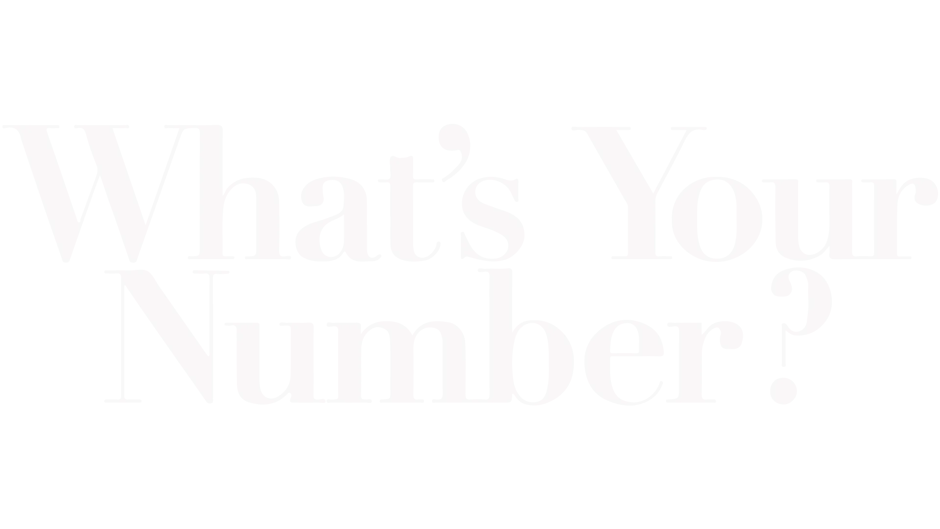What's Your Number?