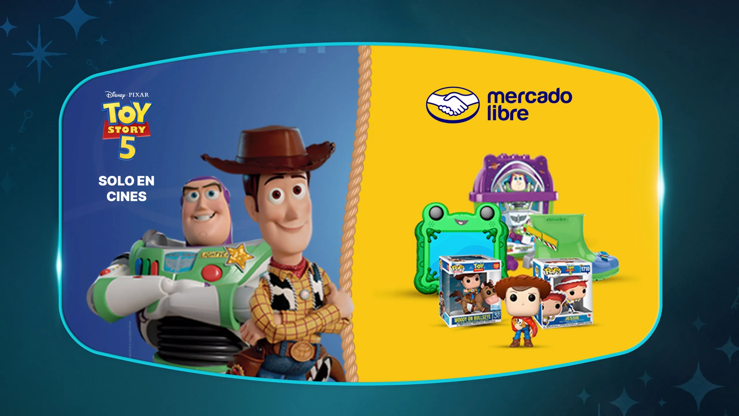 Imagen promocional de Mercado Libre y Toy Story 5