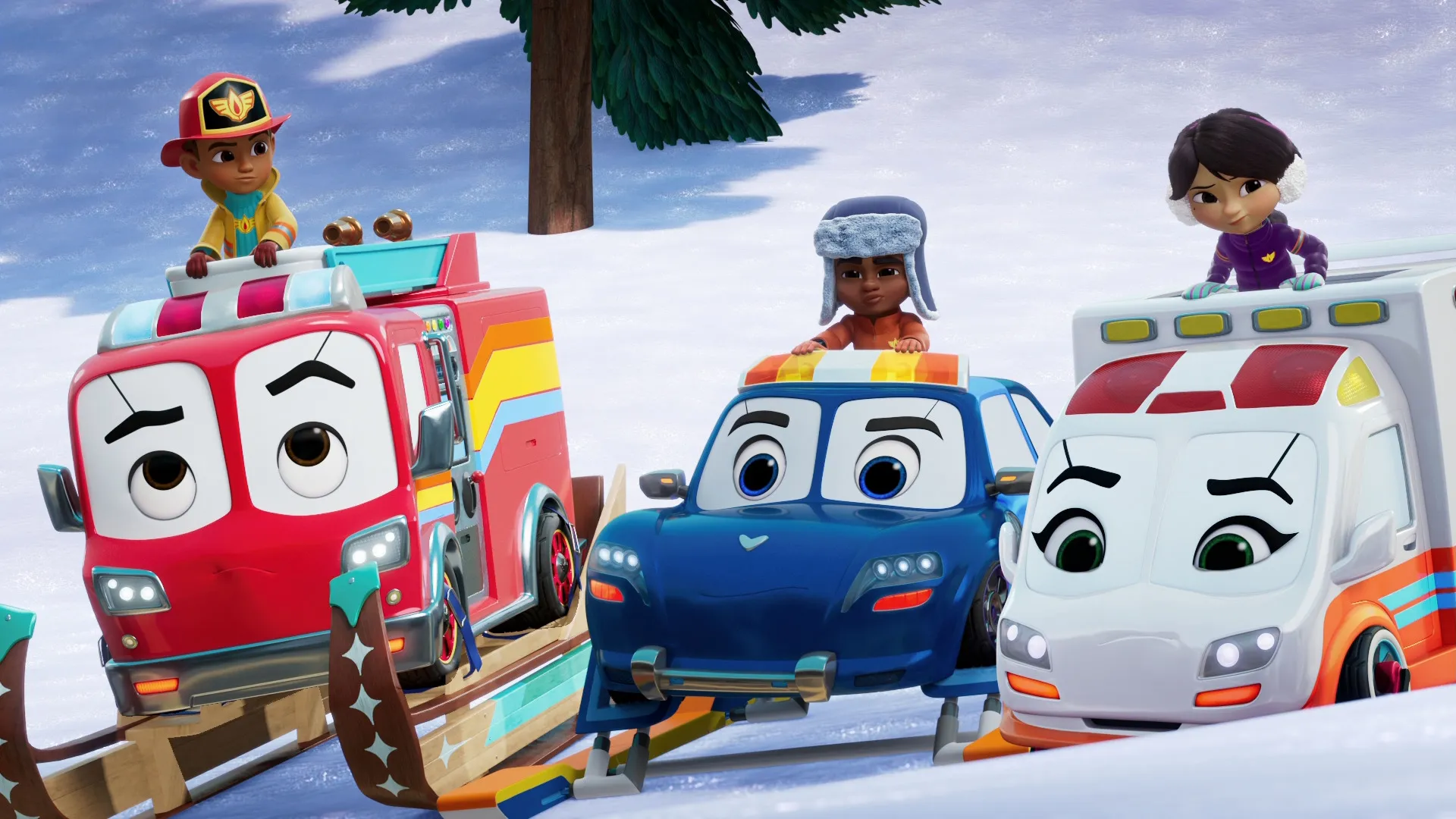 thumbnail - S1:E13 Hanukkah Hullabaloo / The Christmas Car-Sled Race