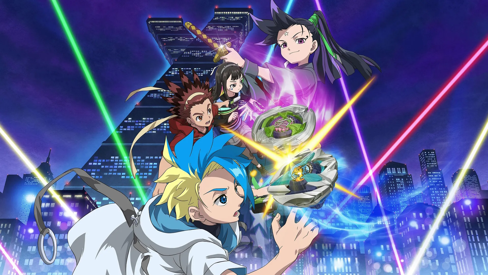 A key visual to promote Beyblade X Season 2B
