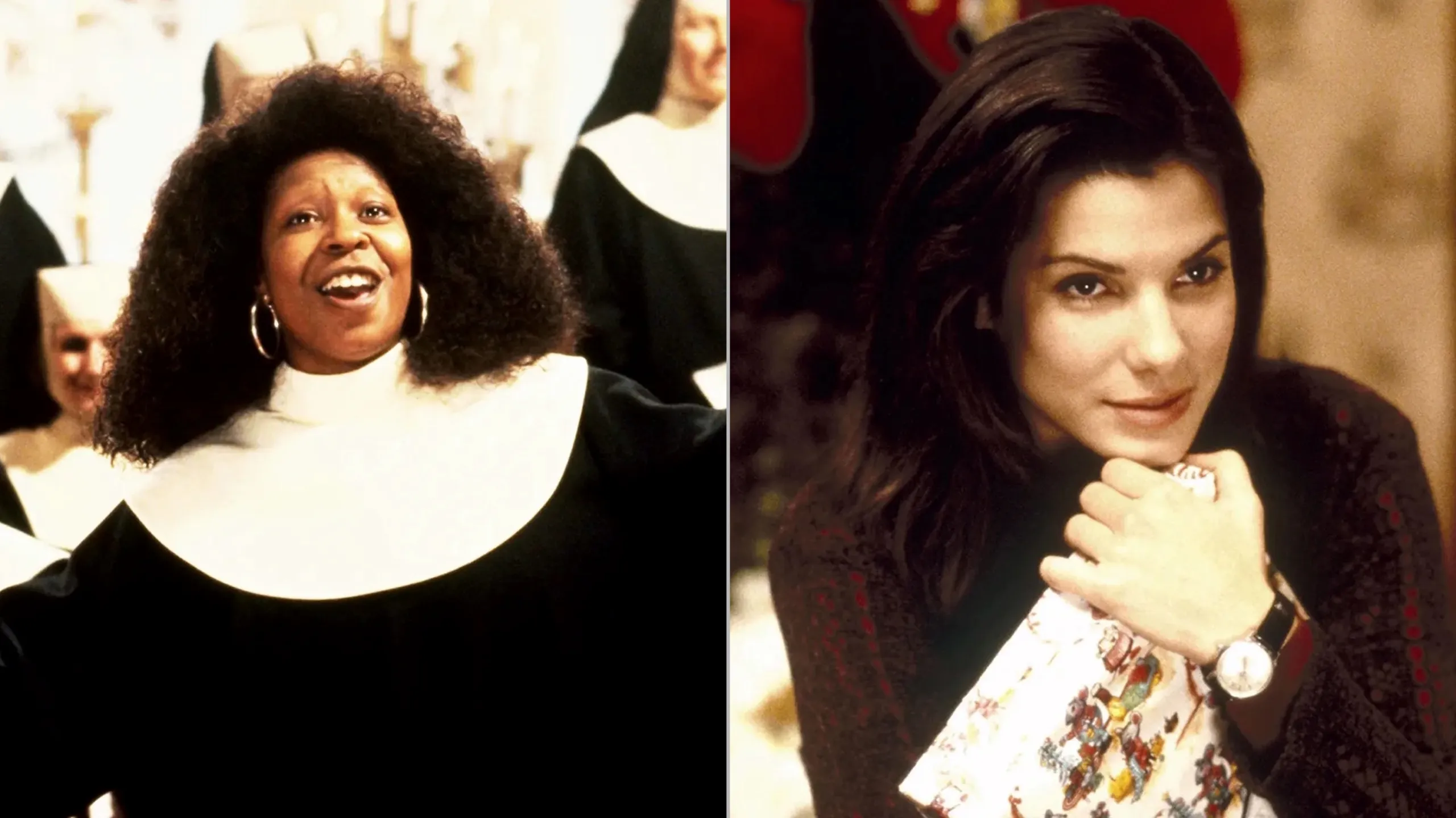 Images from Sister Act and Fight Club which feature in the Watch Guide.