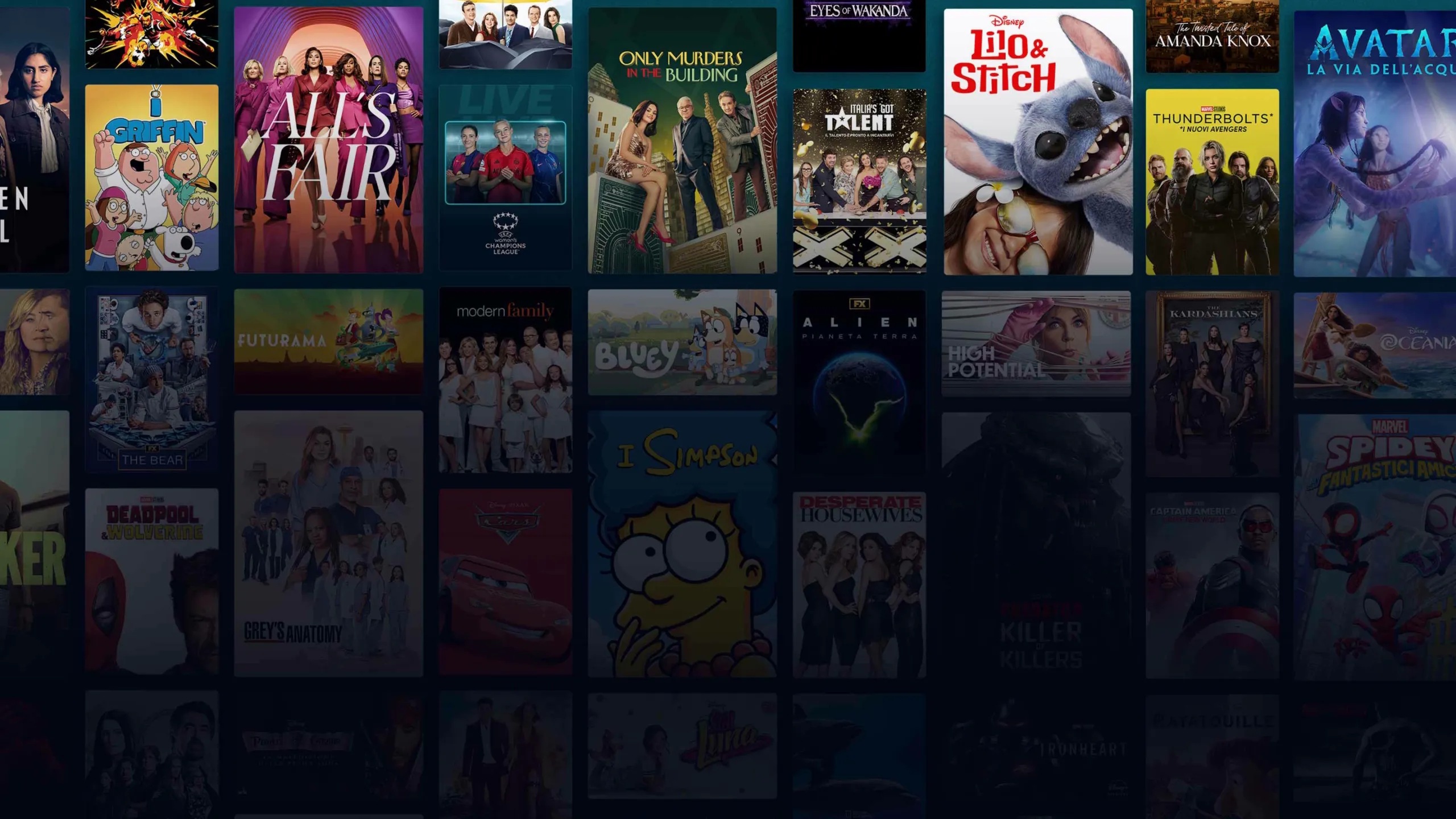 Background image of various Disney+ titles