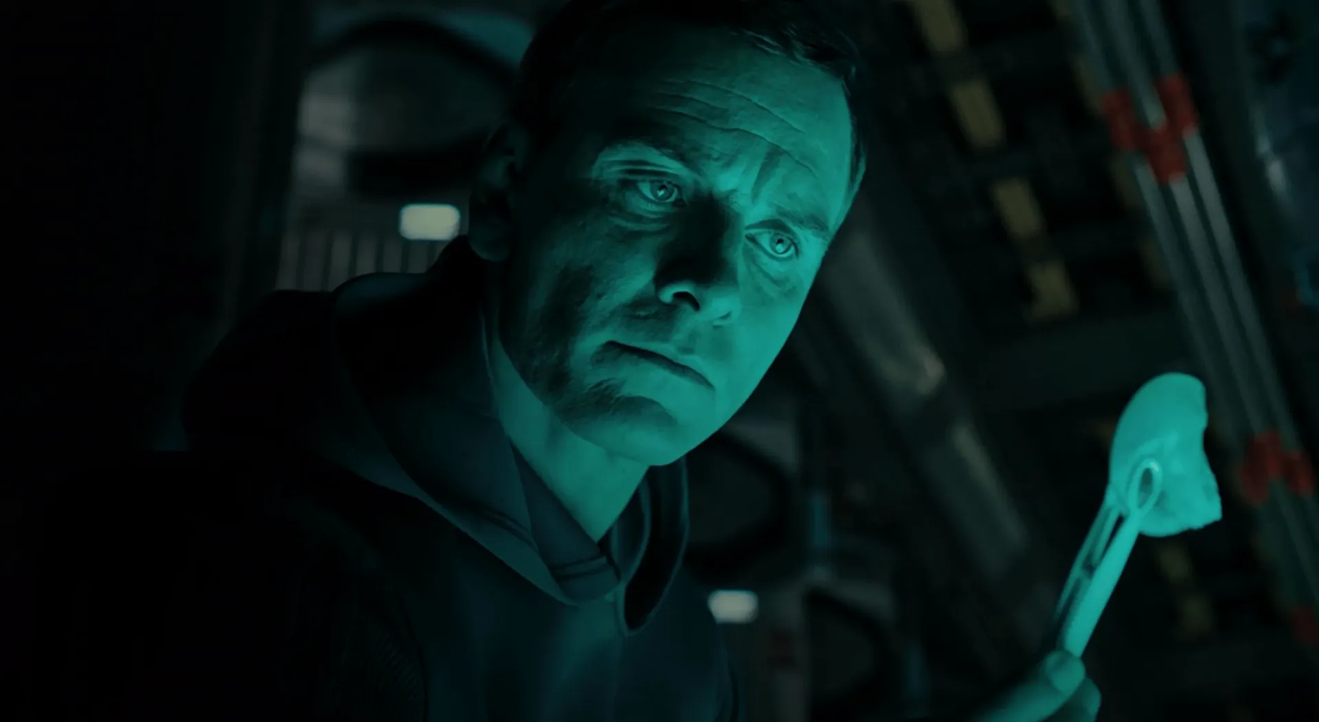 The android David (Michael Fassbender) prepares to experiment.