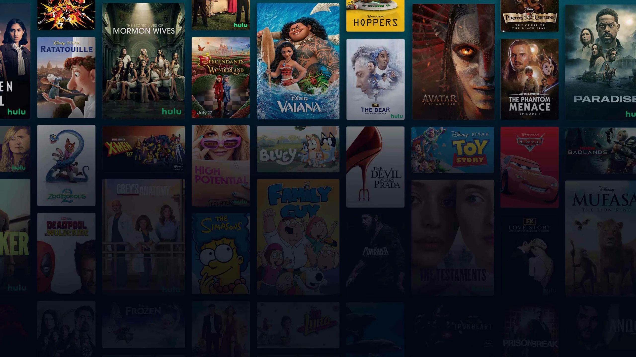 Background image of various Disney+ titles