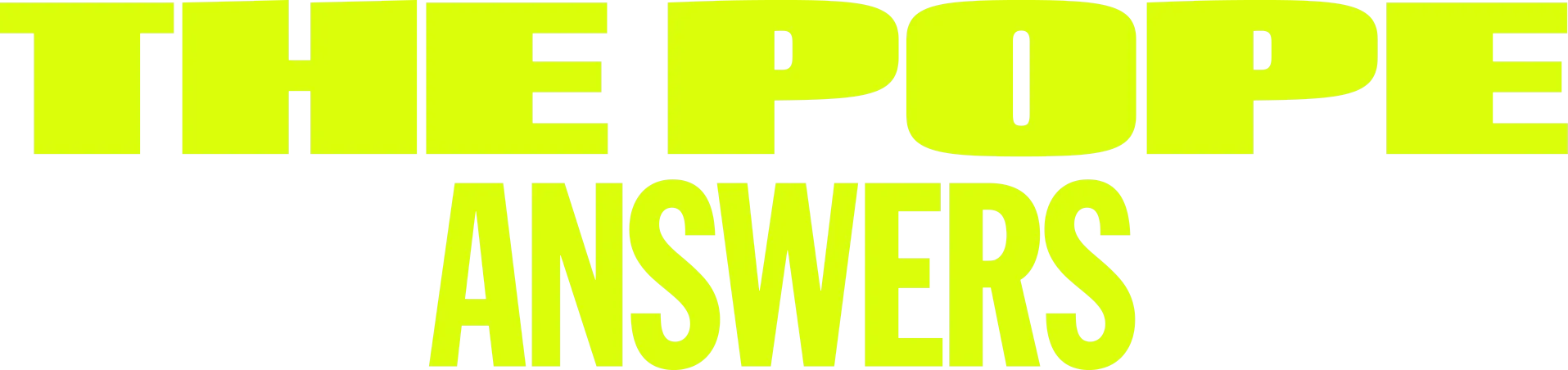 The Pope: Answers