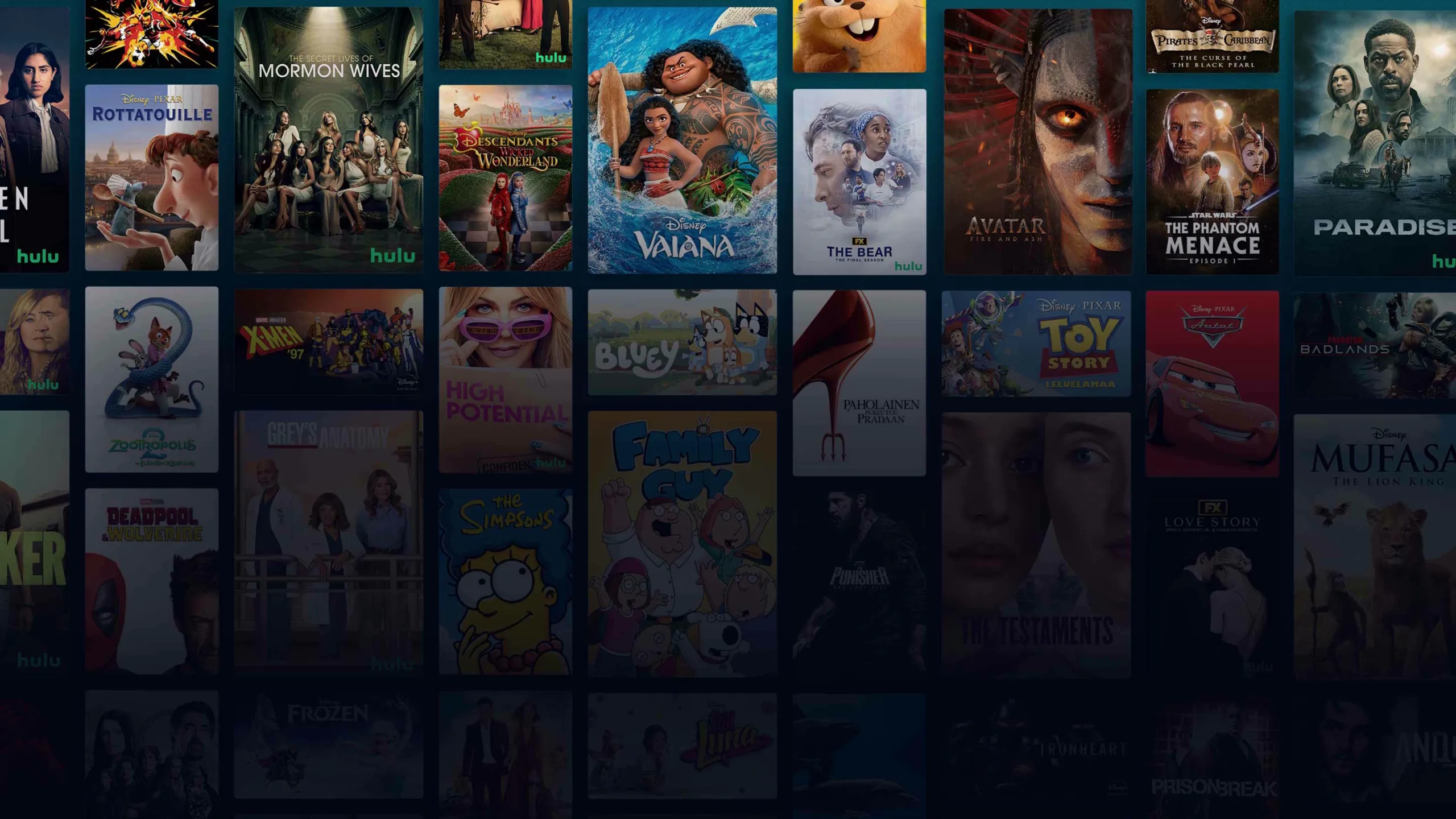 Background image of various Disney+ titles