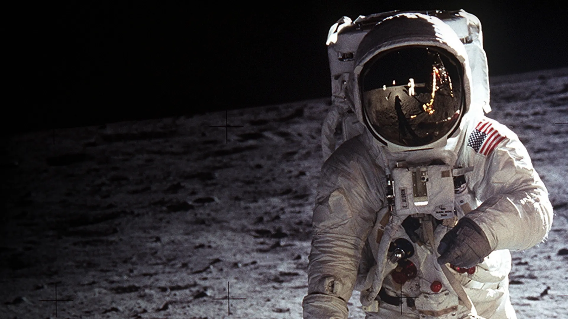 Buzz Aldrin during the historic Apollo 11 mission in July 1969