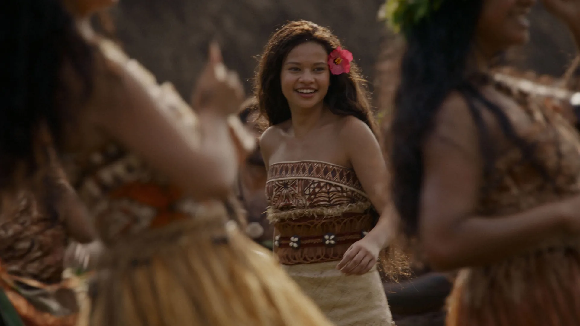 Close-up shot of Catherine Laga'aia as Moana.