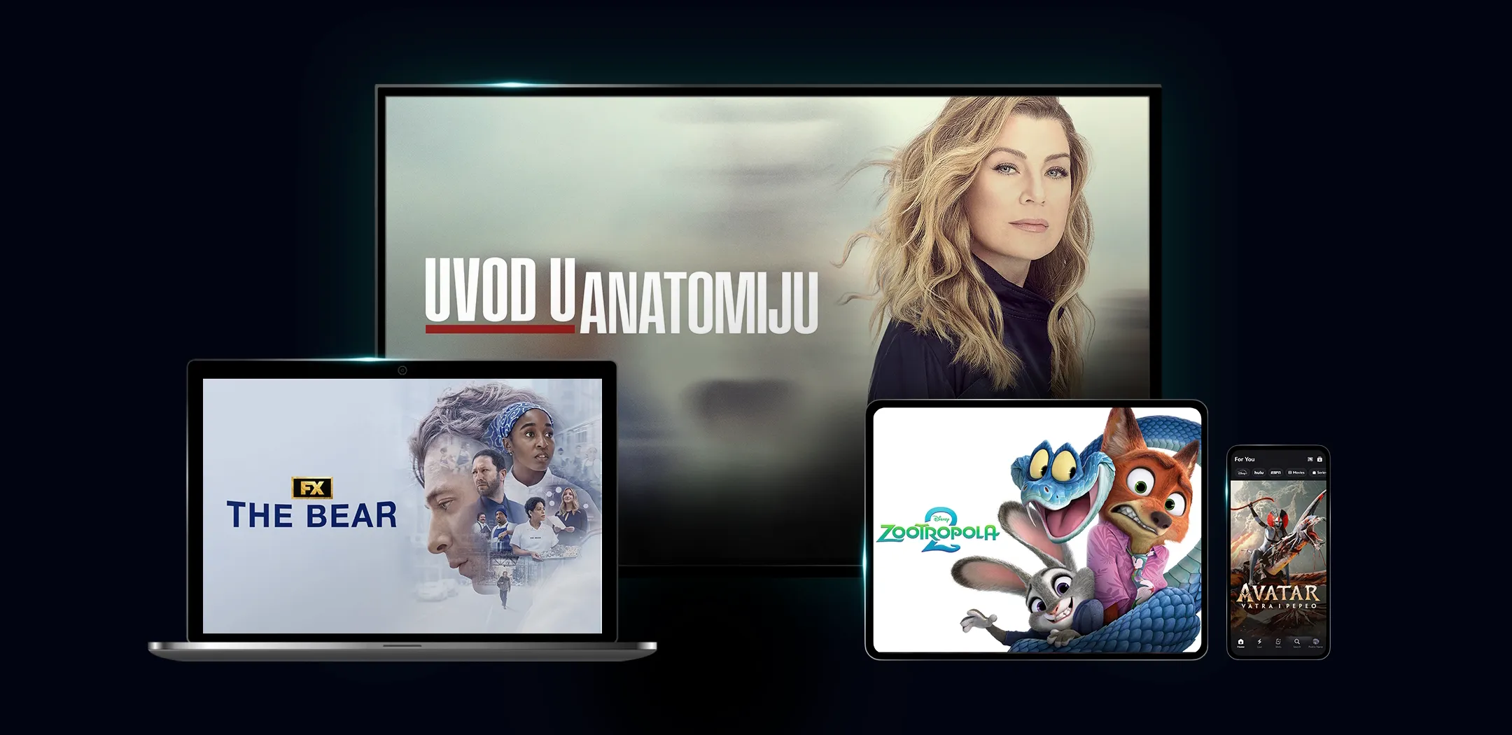 Disney+ serijali na različitim uređajima