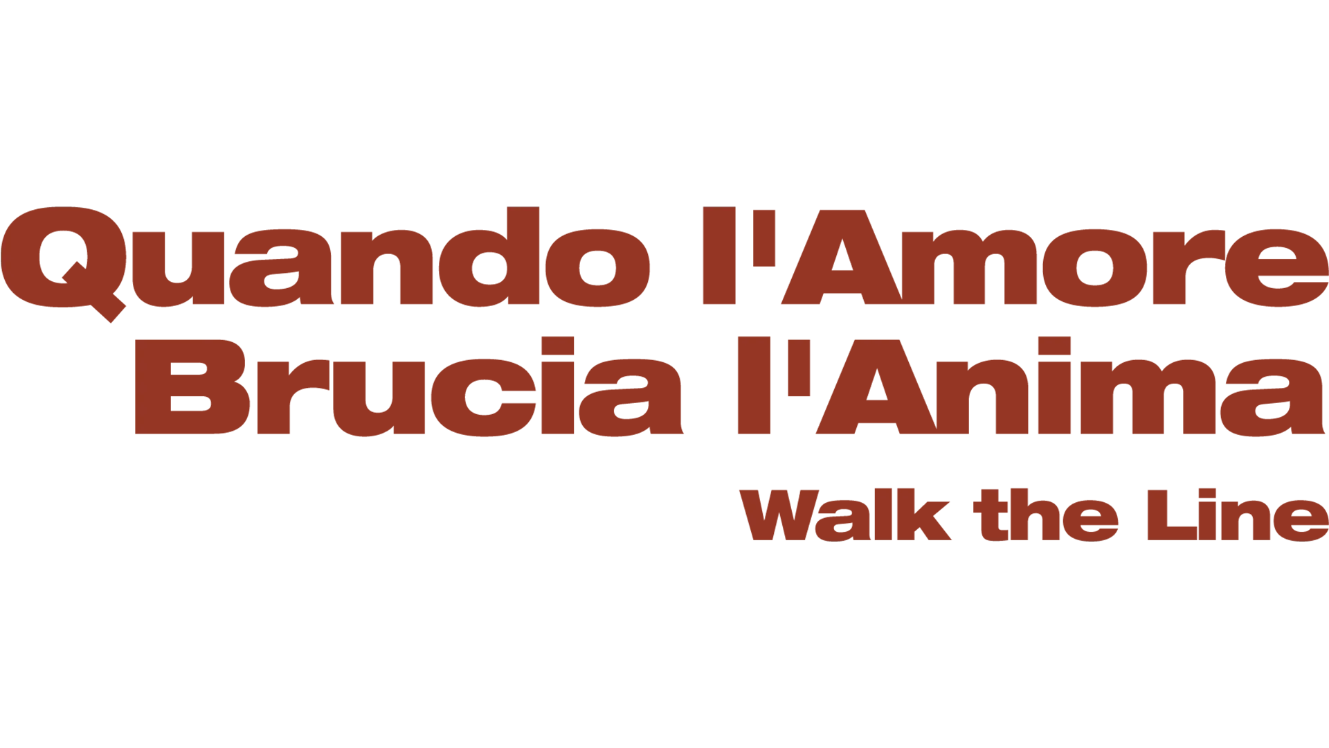 Quando l'Amore Brucia l'Anima - Walk the Line
