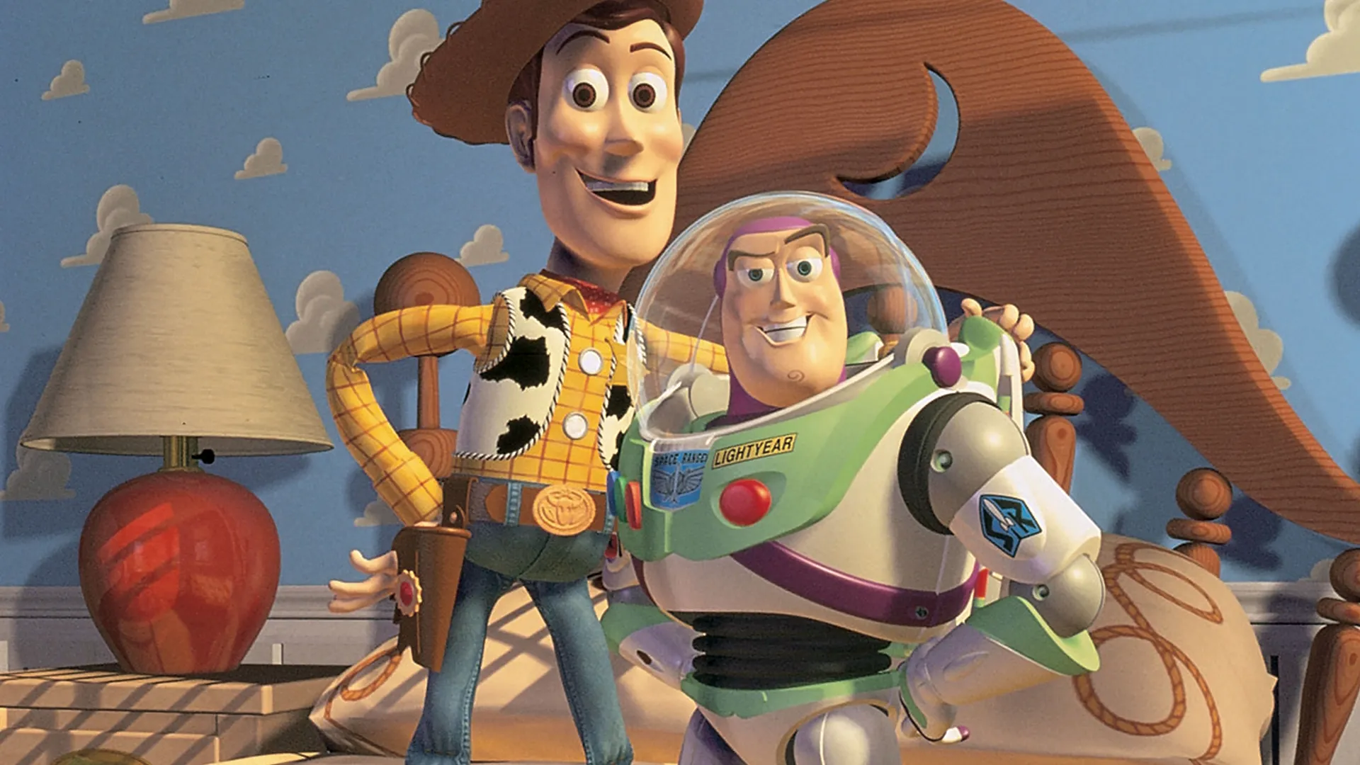 Woody e Buzz Lightyear de Toy Story, da Disney e Pixar