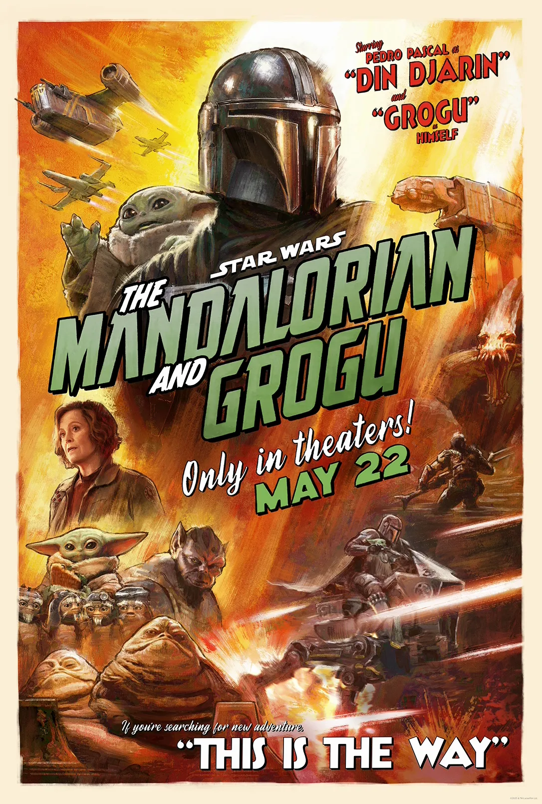 Official key art for The Mandalorian and Grogu.