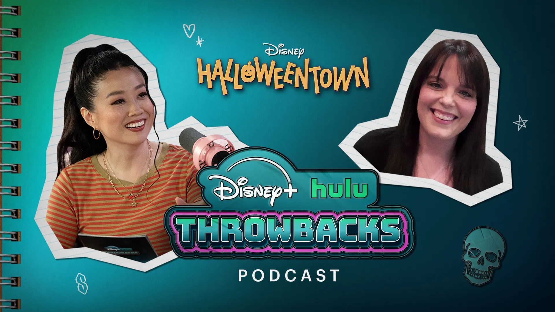Disney+ Throwbacks podcast hosts Jess M’Bengue and Ilana Peña on set