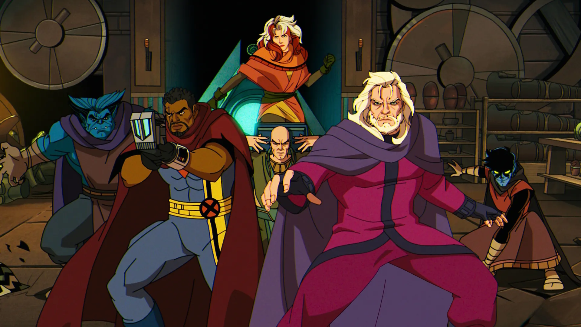 This image features the mutant team from the animated series X-Men ’97