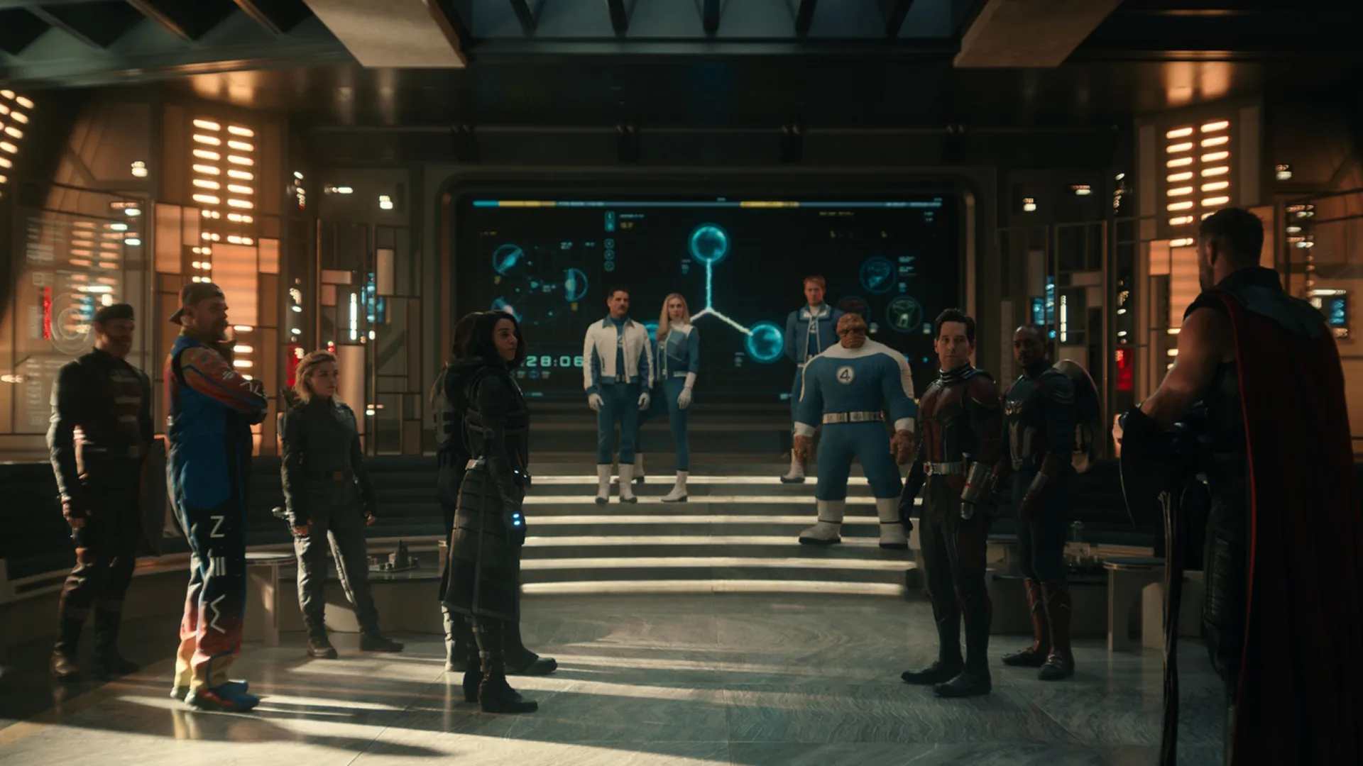 The Avengers meet with the Thunderbolts and The Fantastic Four.