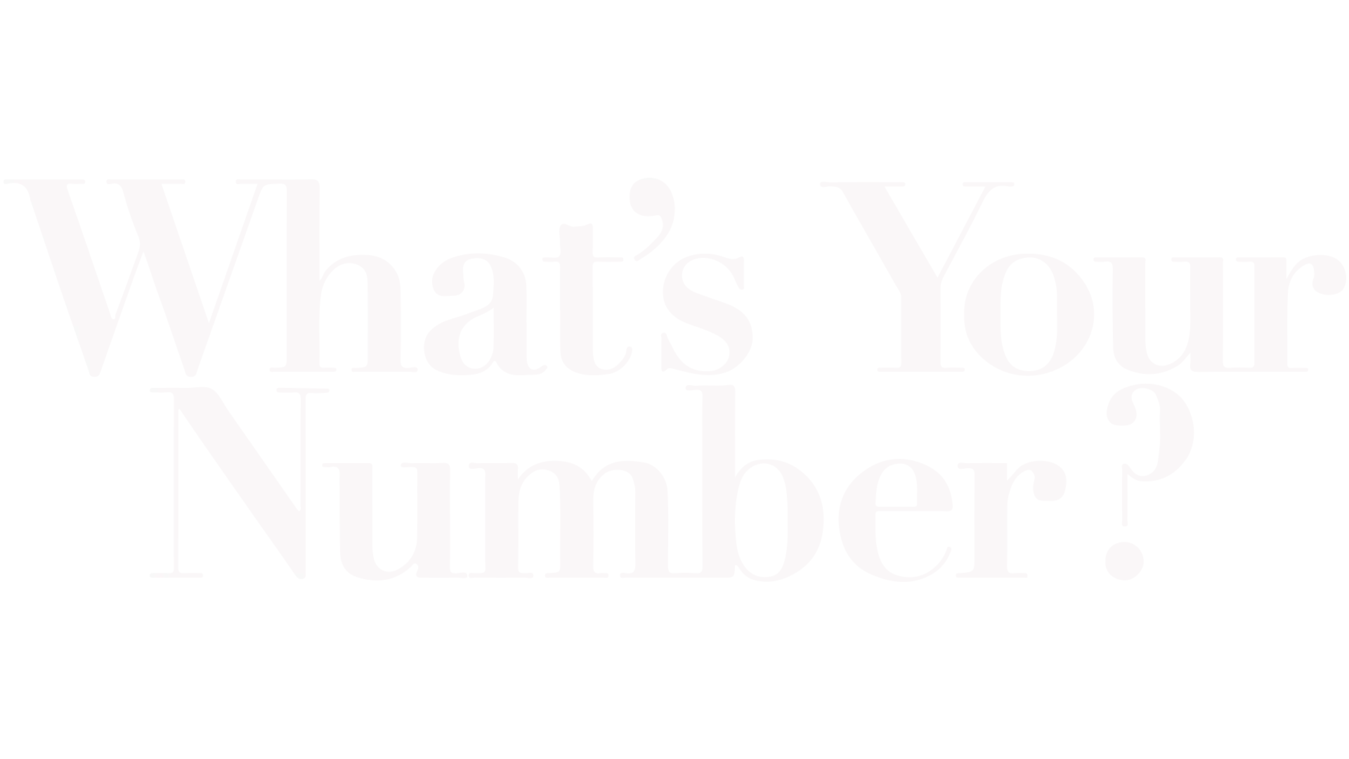 What's Your Number?