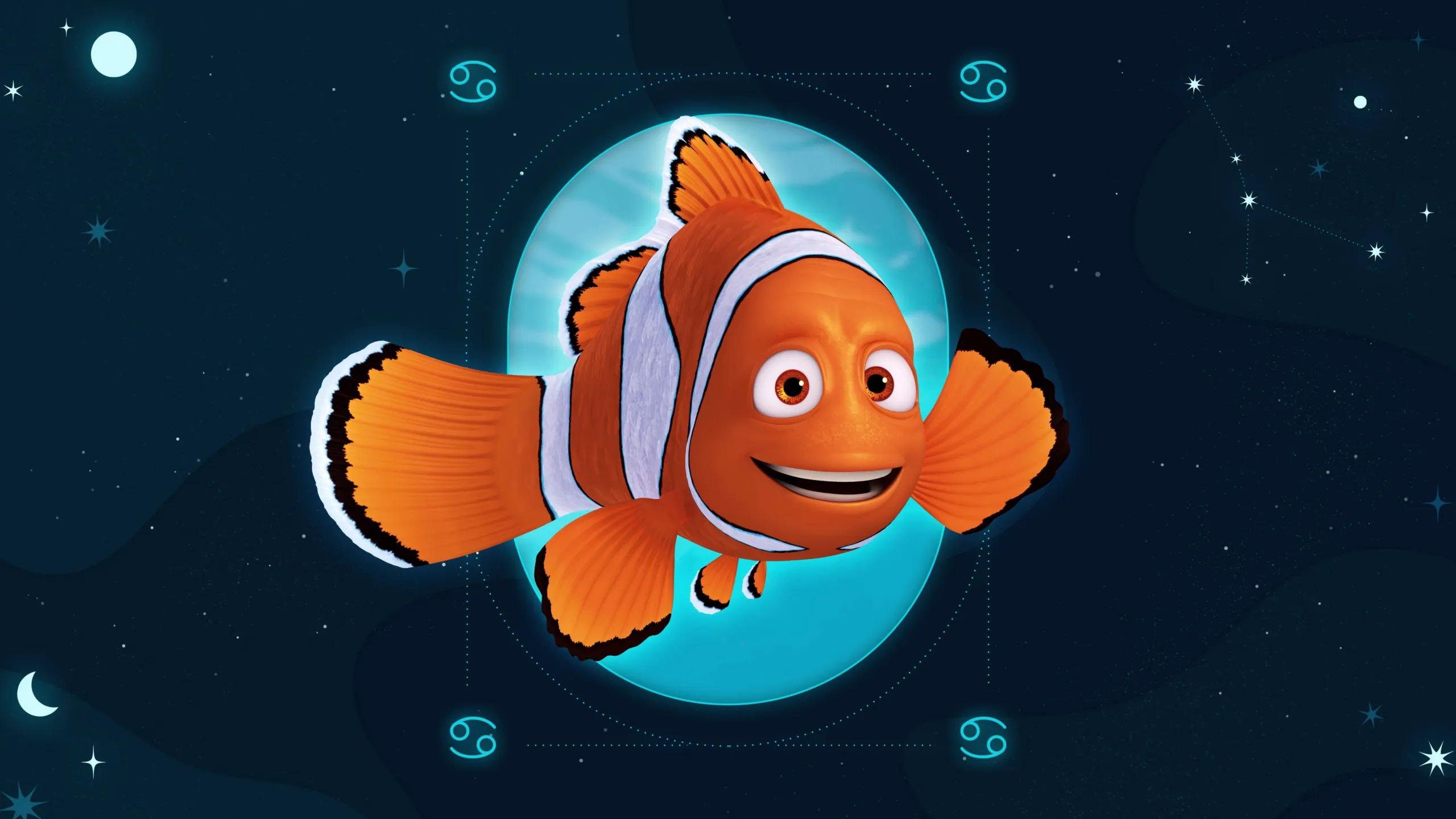  An image featuring Marlin associated with the cancer zodiac sign based on their personality traits and characteristics.