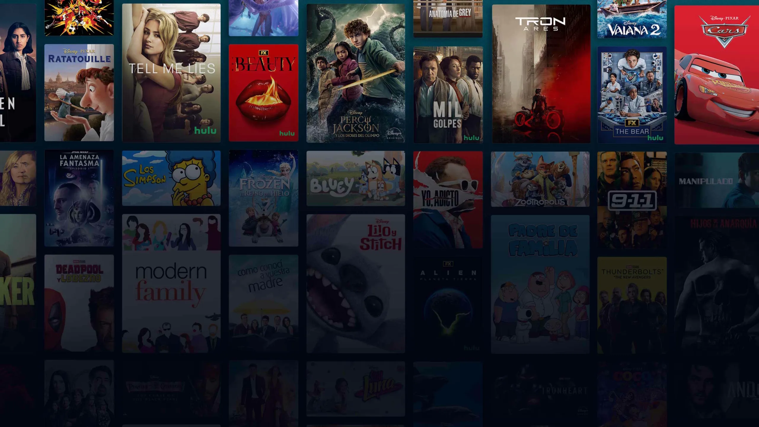 Background image of various Disney+ titles