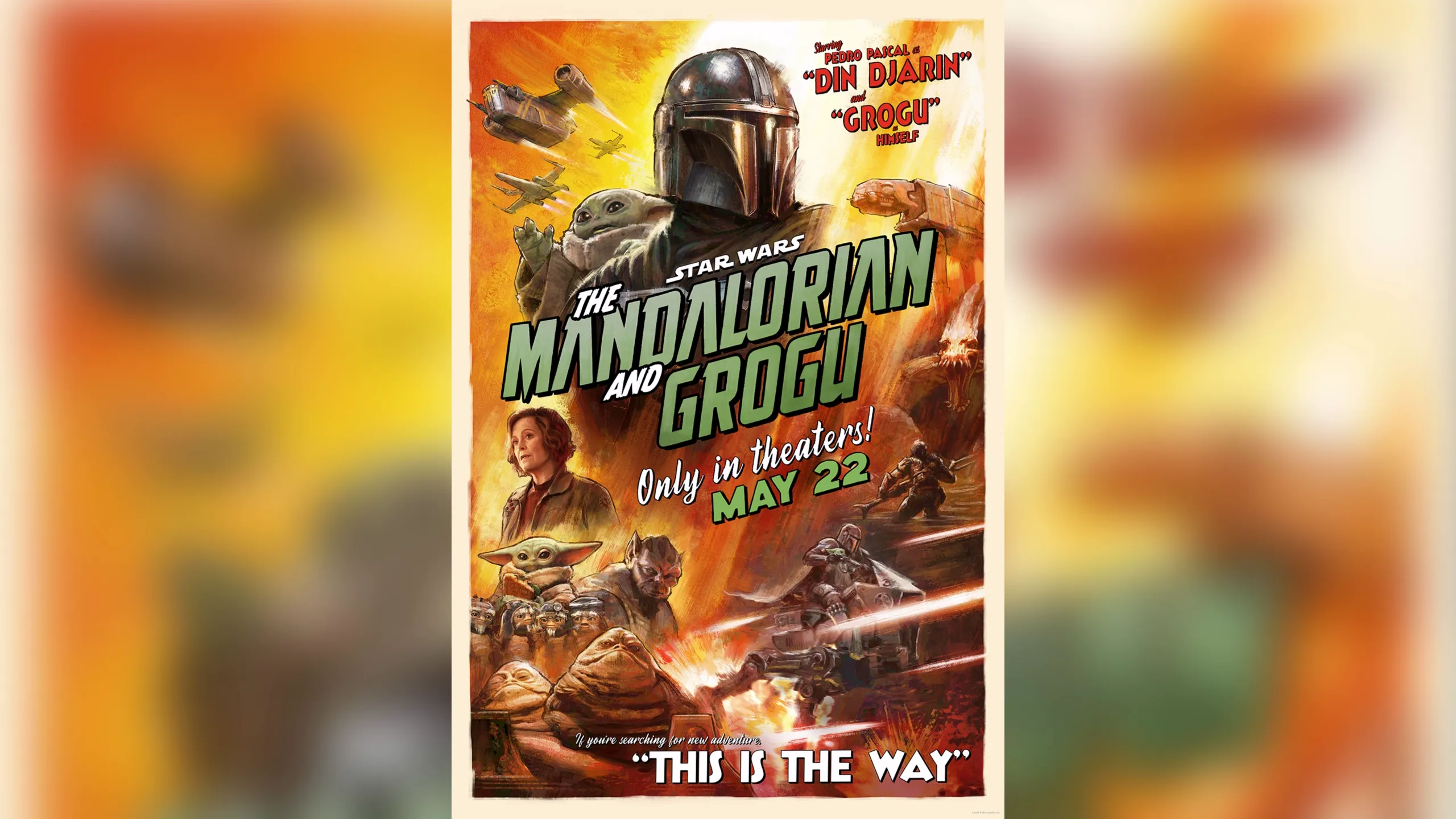 Official key art for The Mandalorian and Grogu.