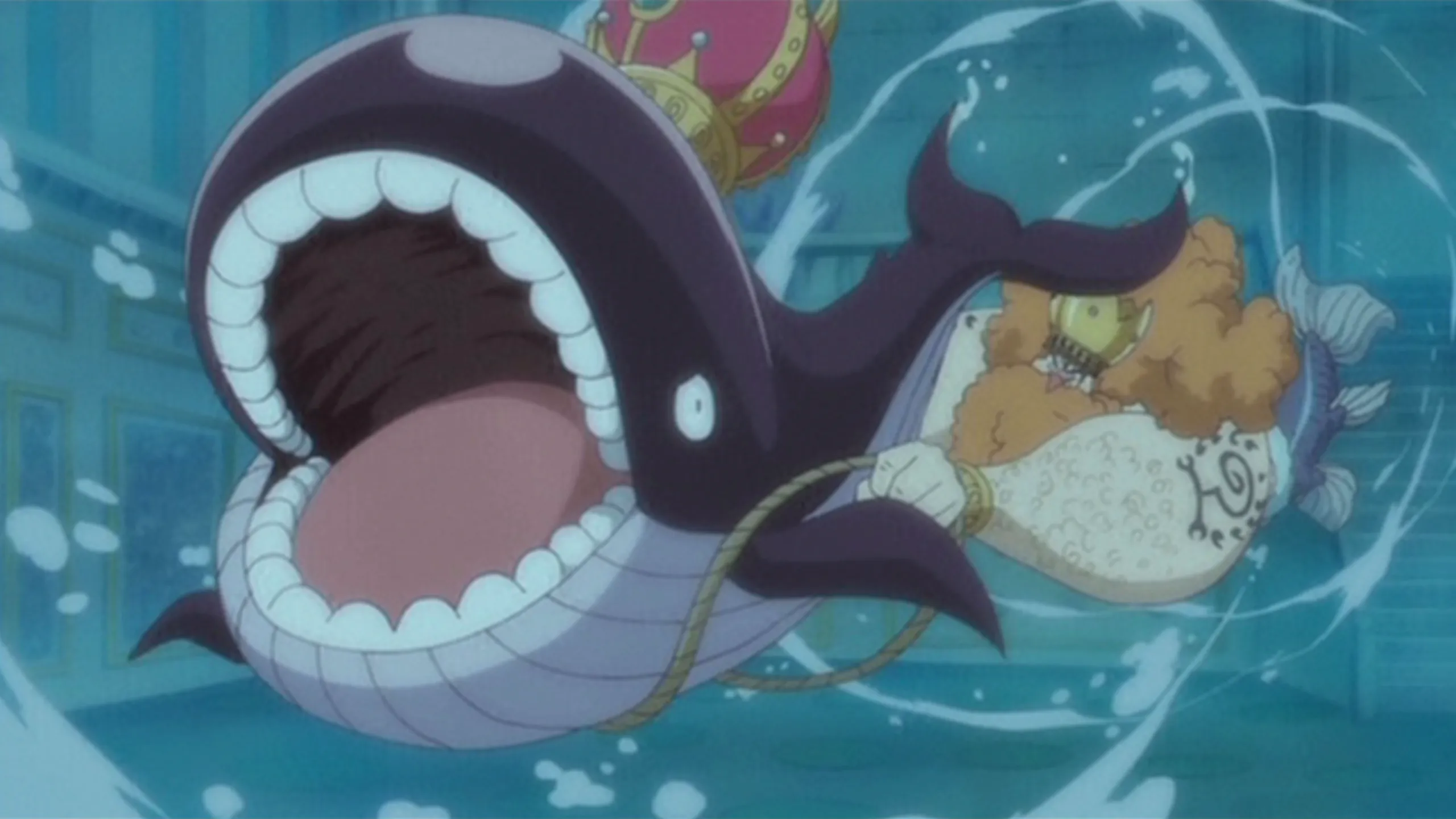 thumbnail - S21:E22 Épisode 538 : La Défaite des pirates au Chapeau de paille ? Hody conquiert le palais Ryugu.