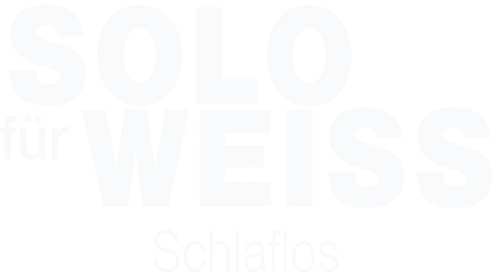 Solo für Weiss - Schlaflos