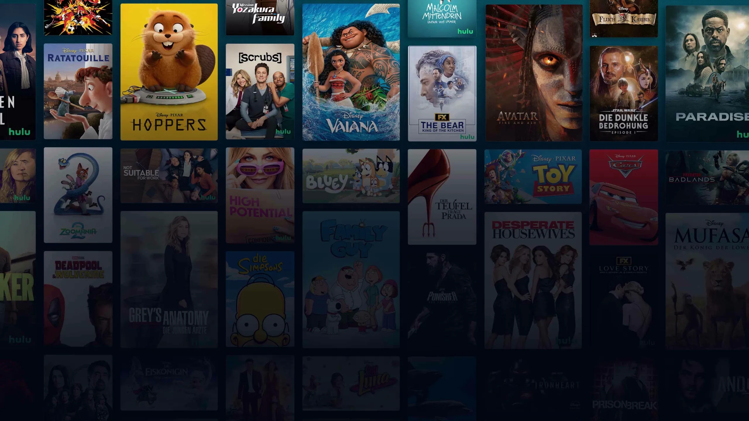Background image of various Disney+ titles