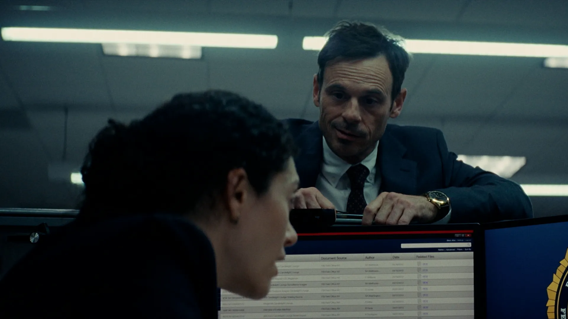 A scene from Furious featuring Scoot McNairy and Emmy Rossum.