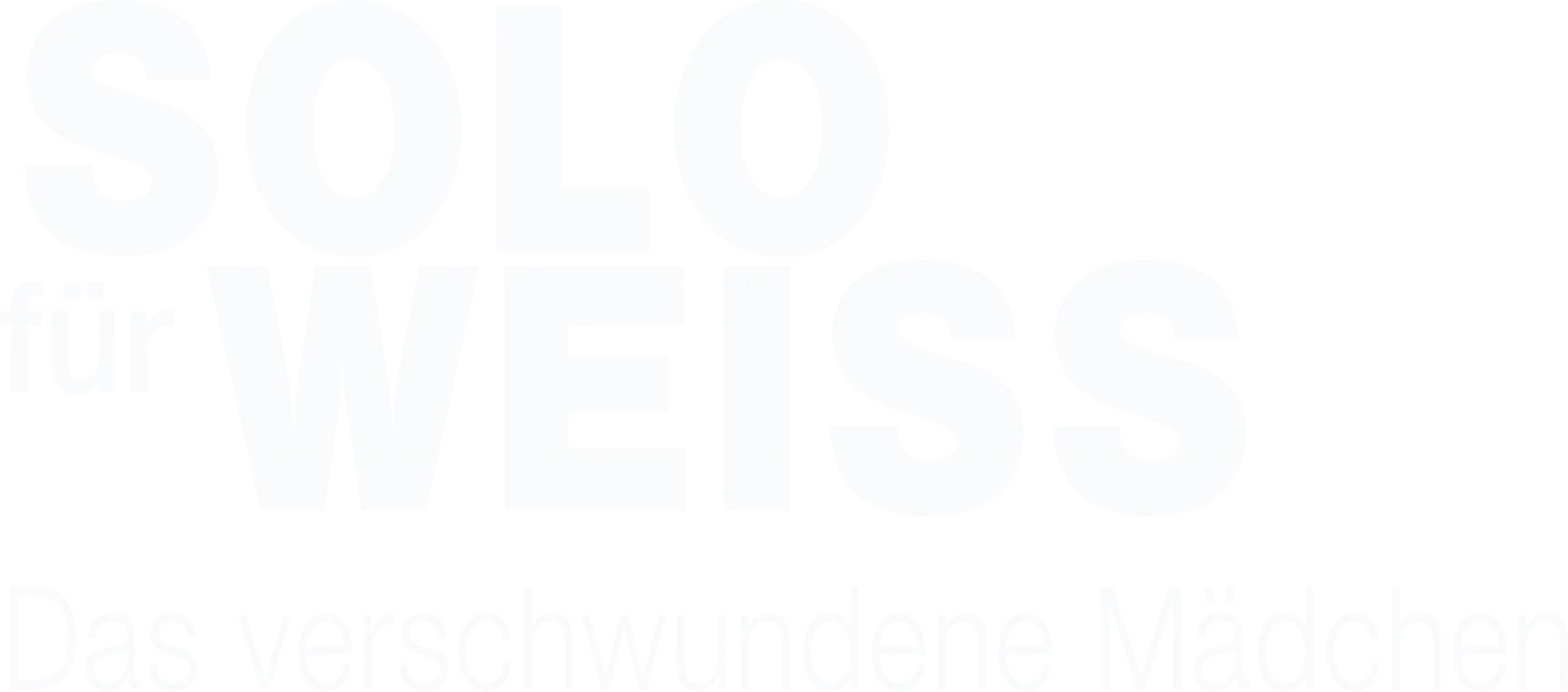 Solo für Weiss - Das verschwundene Mädchen