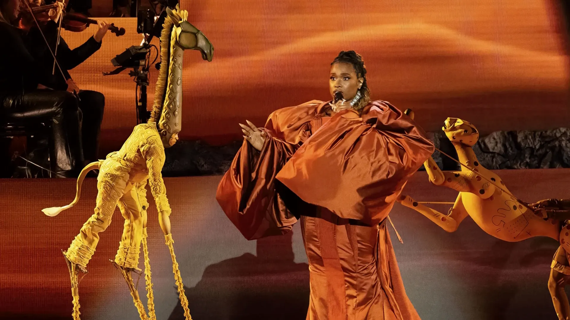 Jennifer Hudson performs on stage during The Lion King concert at the Hollywood Bowl, held in celebration of the films 30th Anniversary.