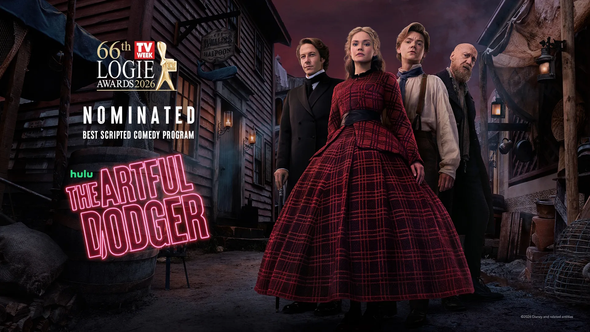 The hit Disney+ Australian Original series “The Artful Dodger” Season Two has been nominated for “Best Scripted Comedy Program” in the 66th TV WEEK Logie Awards
