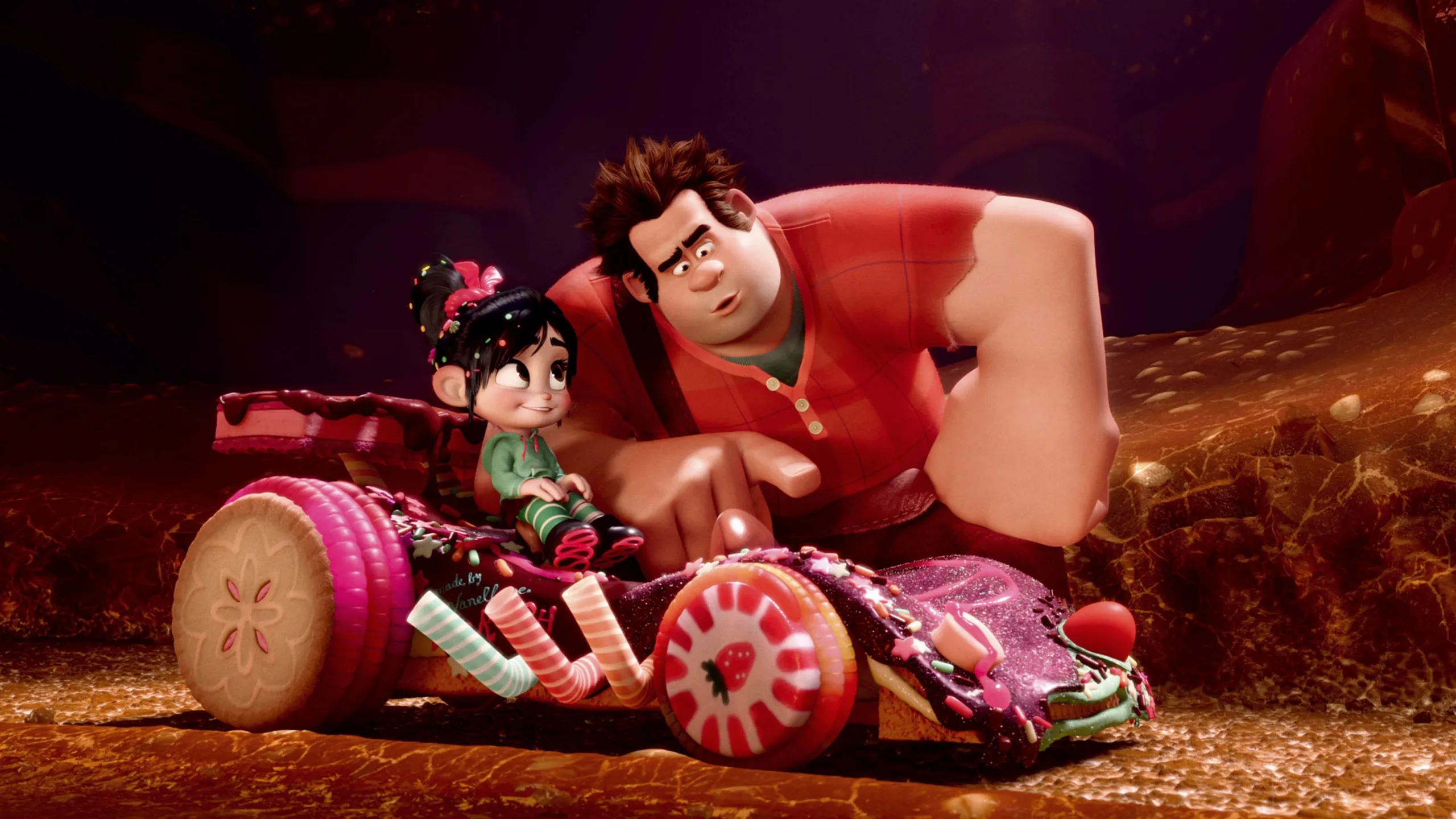 『シュガー・ラッシュ』のラルフとヴァネロペ