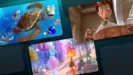 A collage of images from Disney and Pixar's Finding Nemo, Ratatouille, and Elemental
