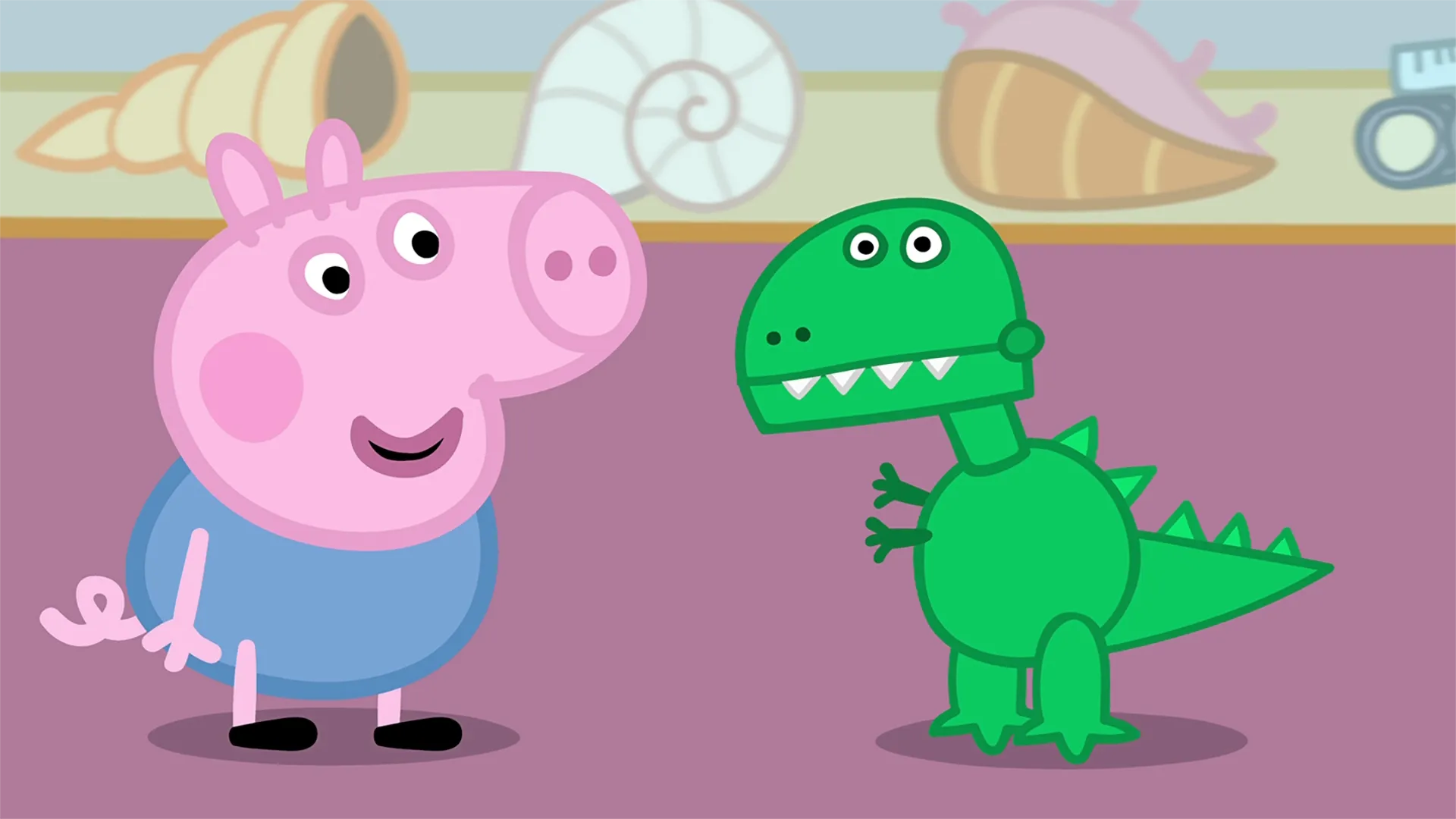 thumbnail - S5:E6 George's New Dinosaur / Grandpa Pig's Train to the Rescue / The Pet Competition / Spider Web