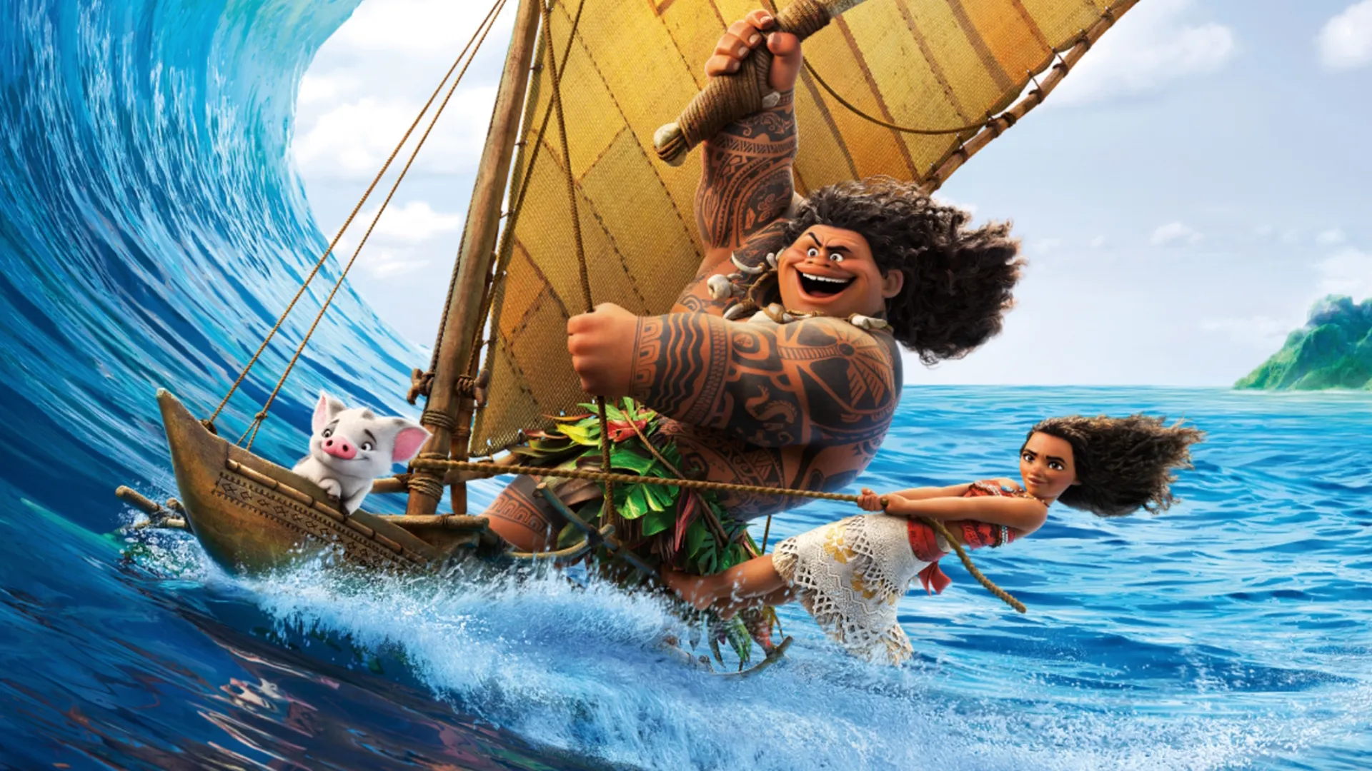 Dwayne Johnson's character Maui in Moana.