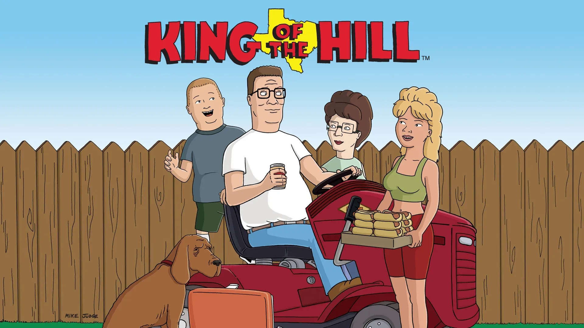 The Hill family on a poster for King of the Hill