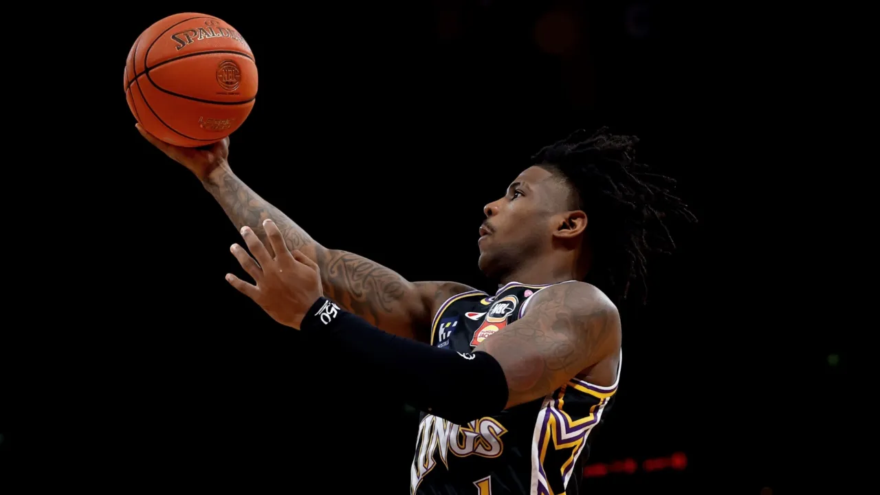 Kendric Davis, of the Sydney Kings during an NBL game