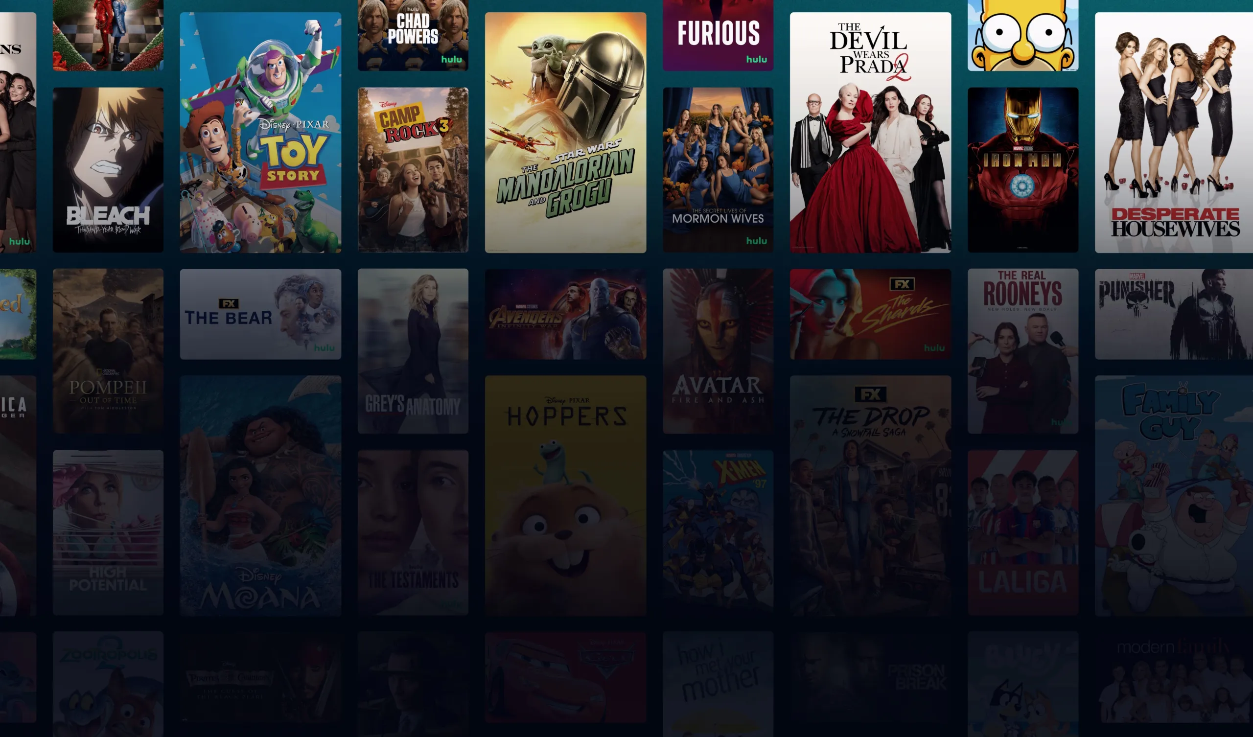 Background image of various Disney+ titles