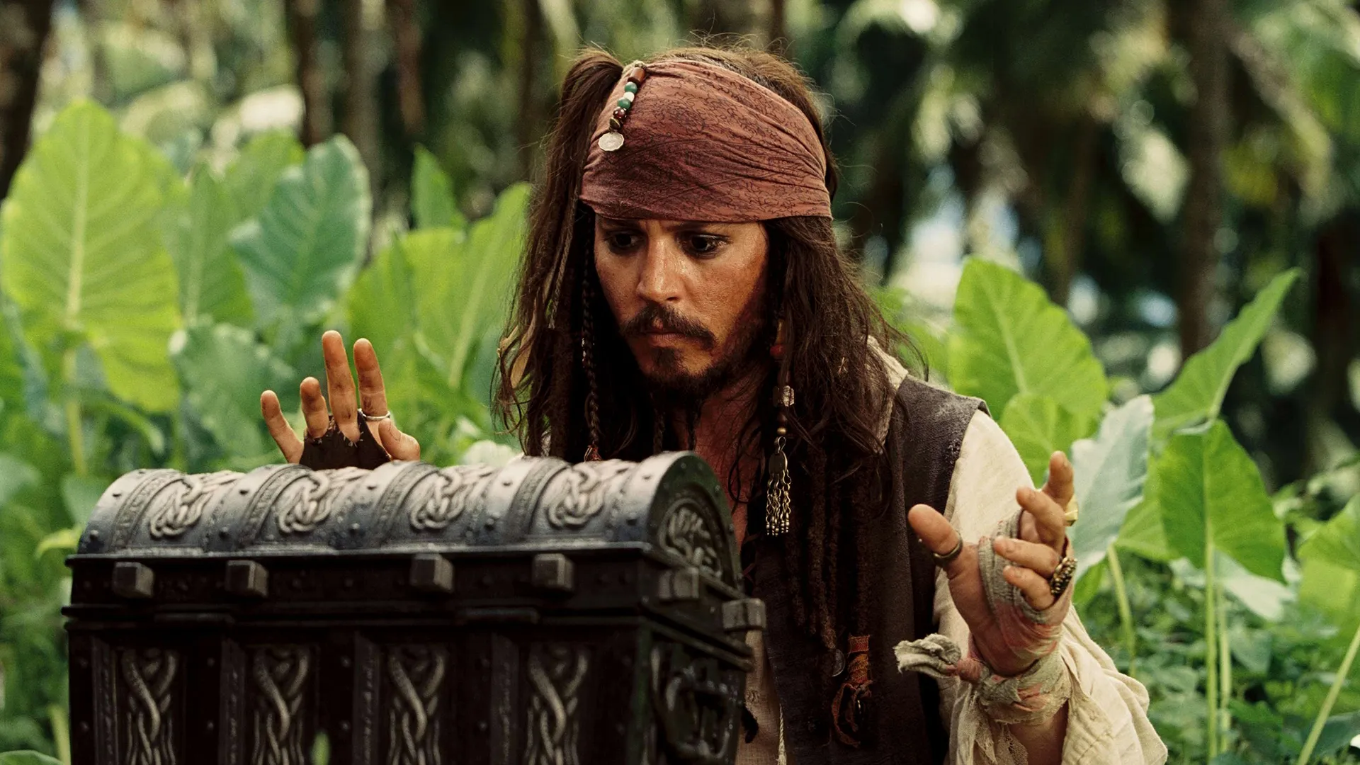 ohnny Depp as Captain Jack Sparrow in a scene from the 2006 film Pirates of the Caribbean: Dead Man's Chest