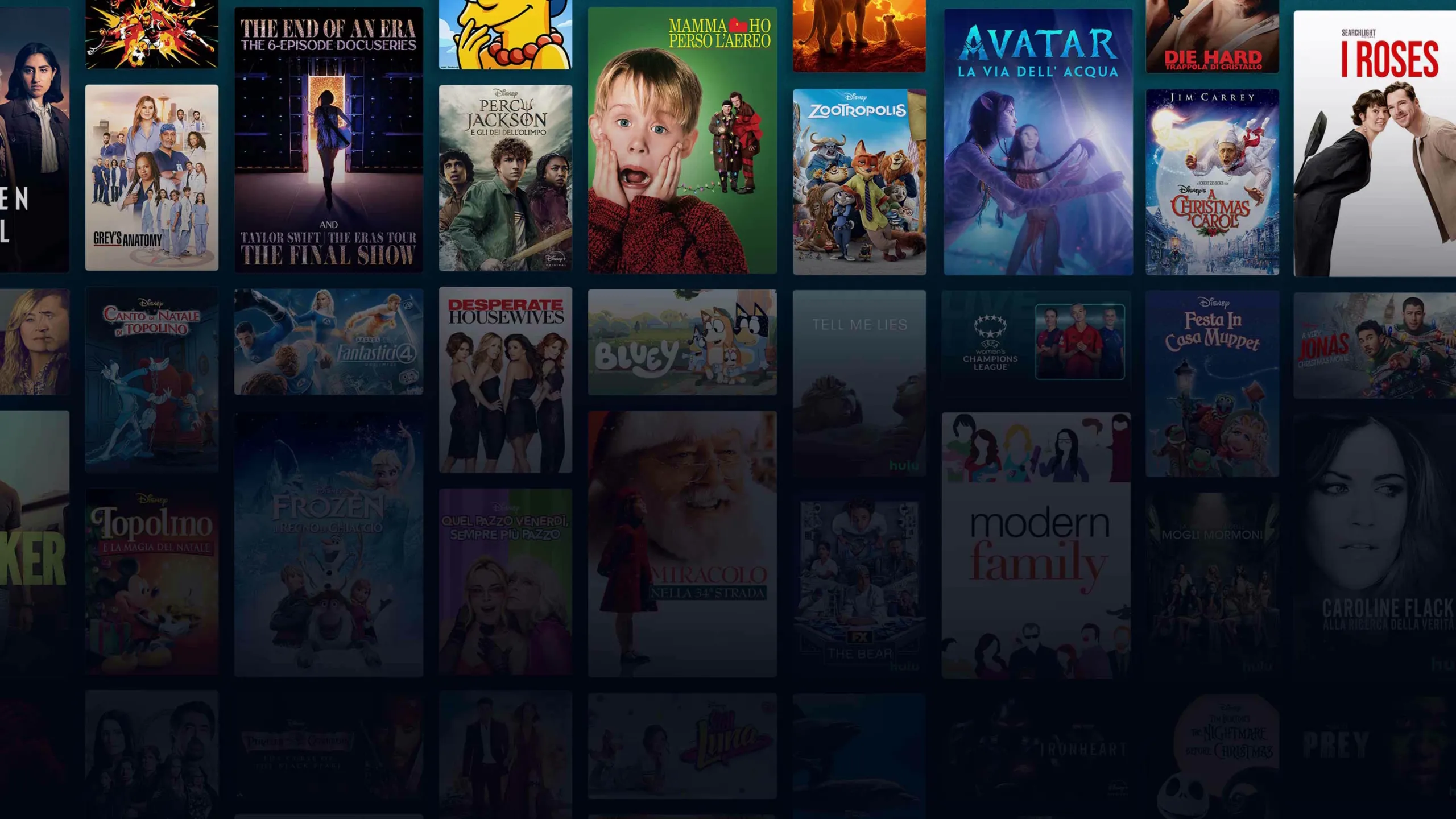 Background image of various Disney+ titles