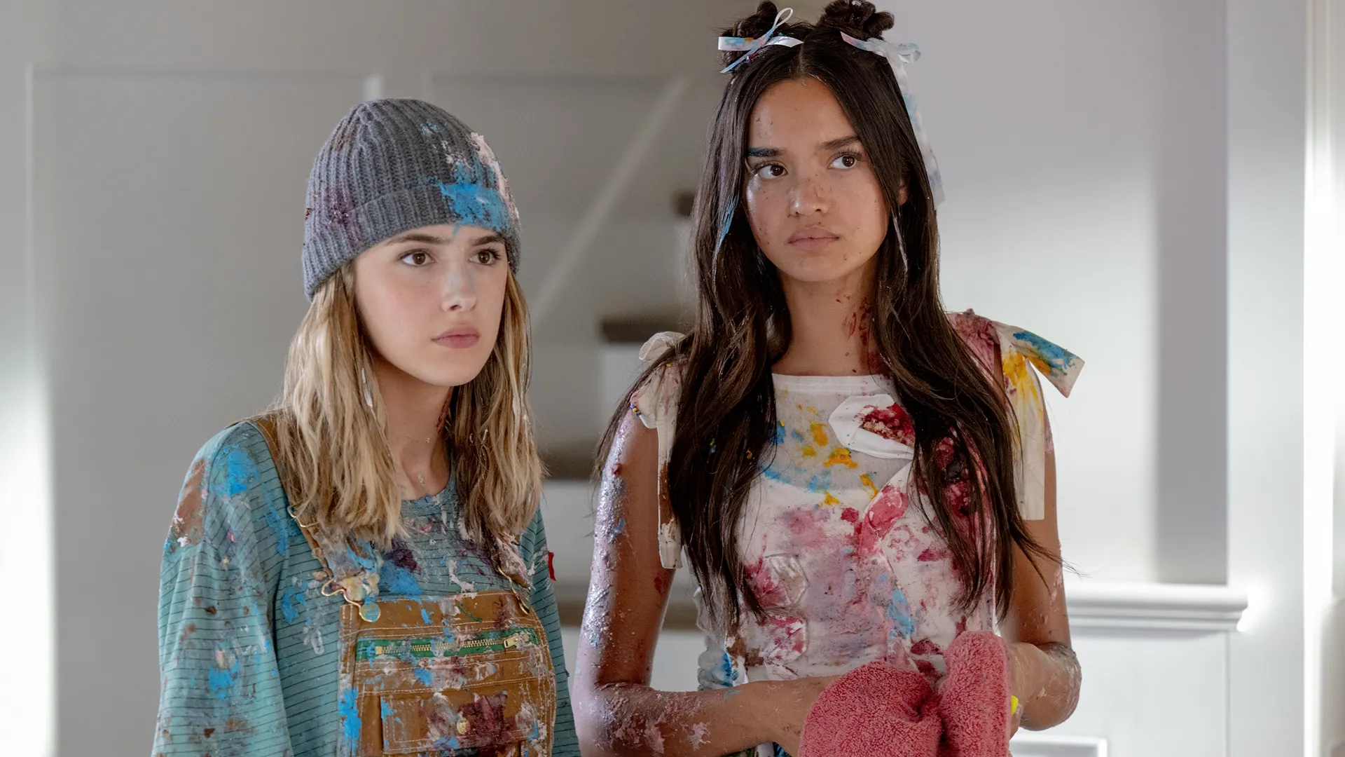 Julia Butters as Harper and Sophia Hammons as Lily in Freakier Friday.