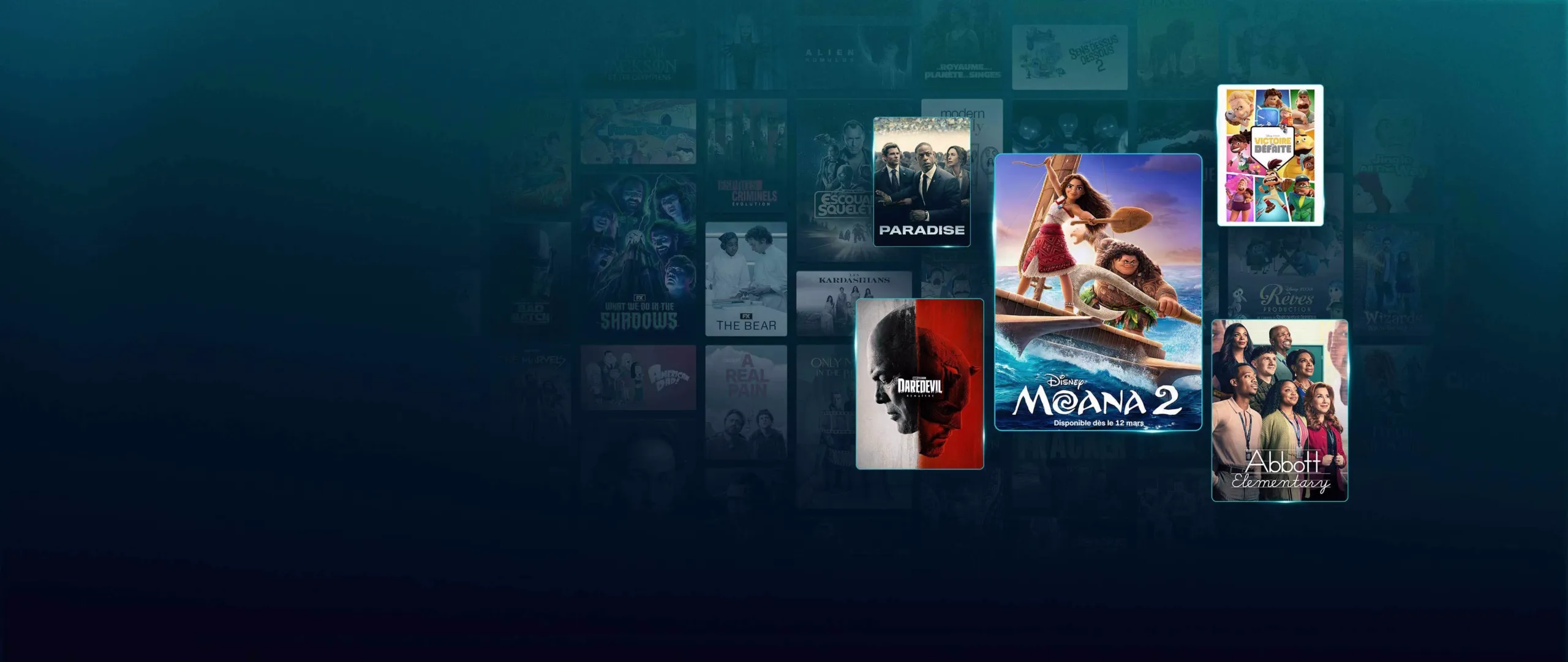 Background image of various Disney+ titles