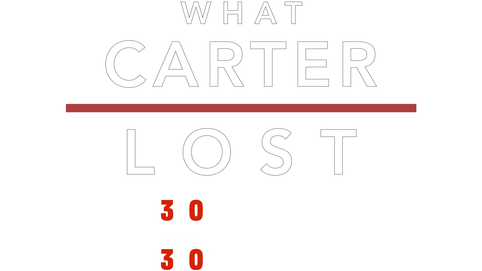 What Carter Lost