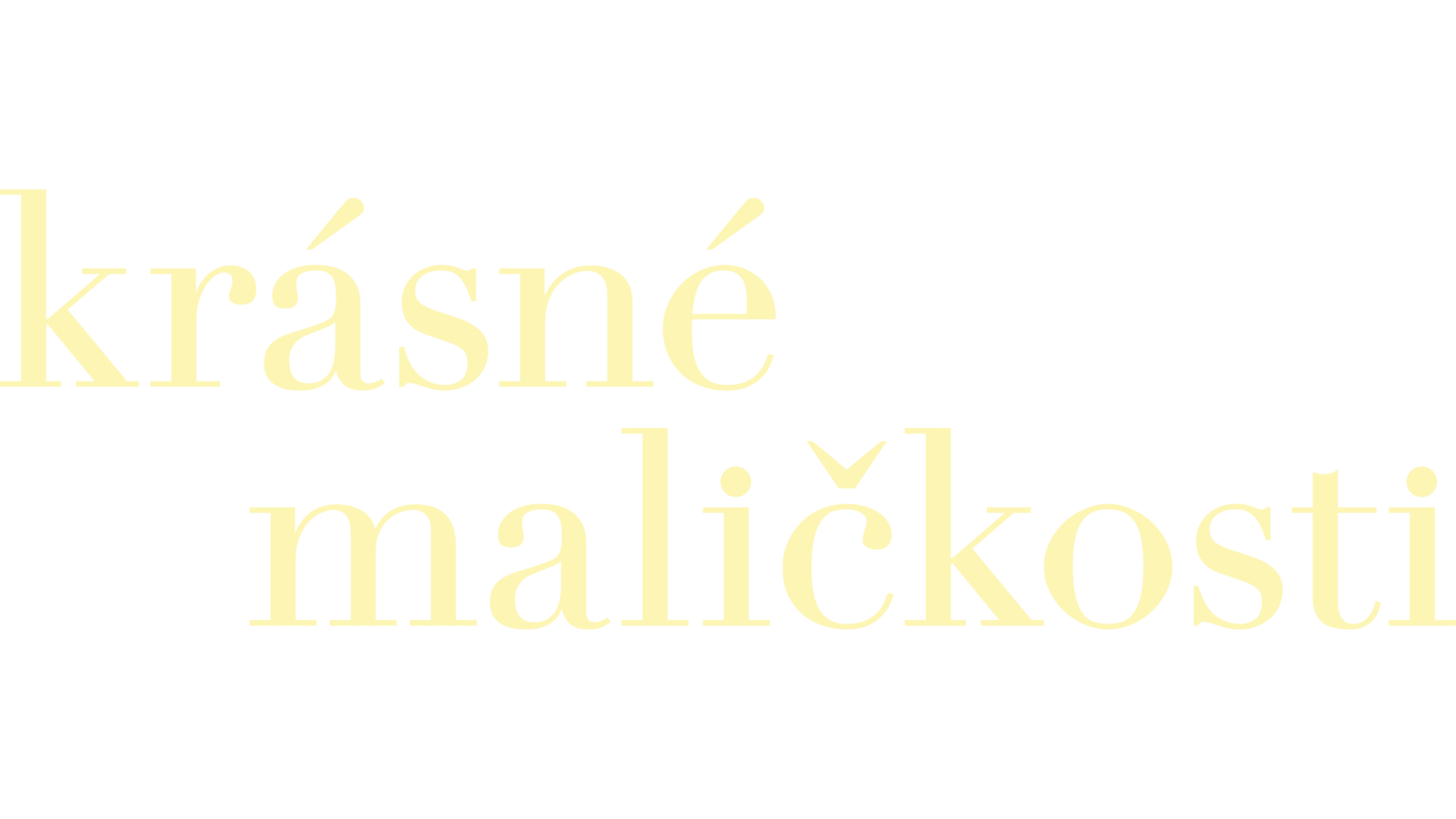 Krásné maličkosti