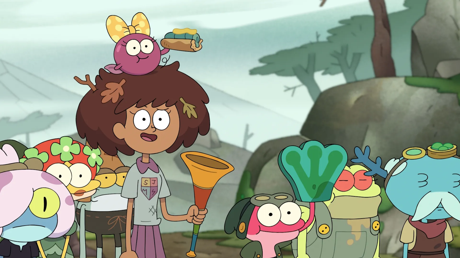 Sprig and her friends from Amphibia.