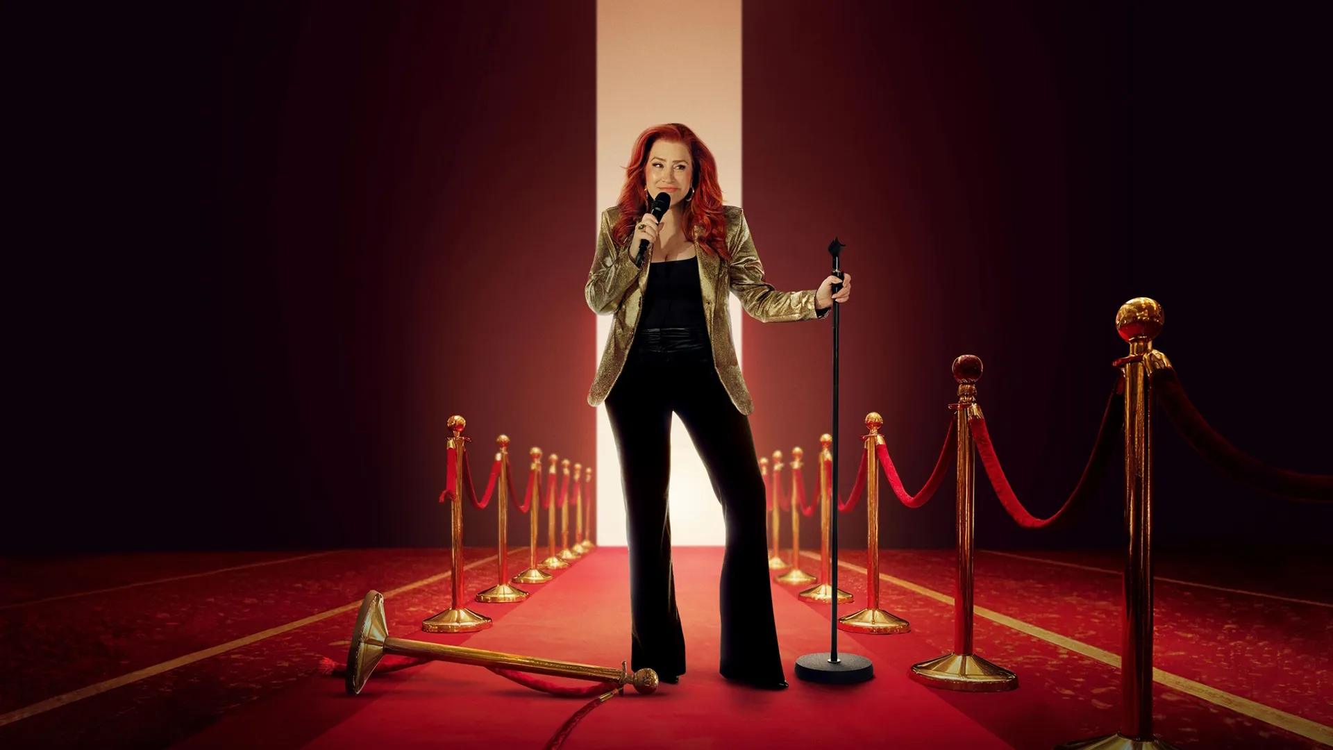 Key art for Lisa Ann Walter's stand-up special, It Was An Accident.
