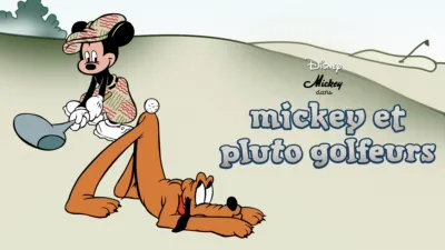 Mickey et Pluto golfeurs