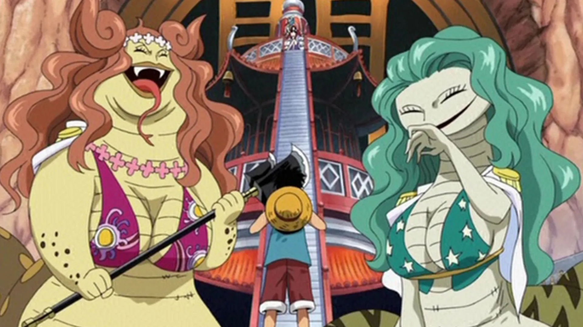 thumbnail - S18:E6 Duel compliqué pour Luffy !  Le pouvoir du fluide des sœurs Gorgone !