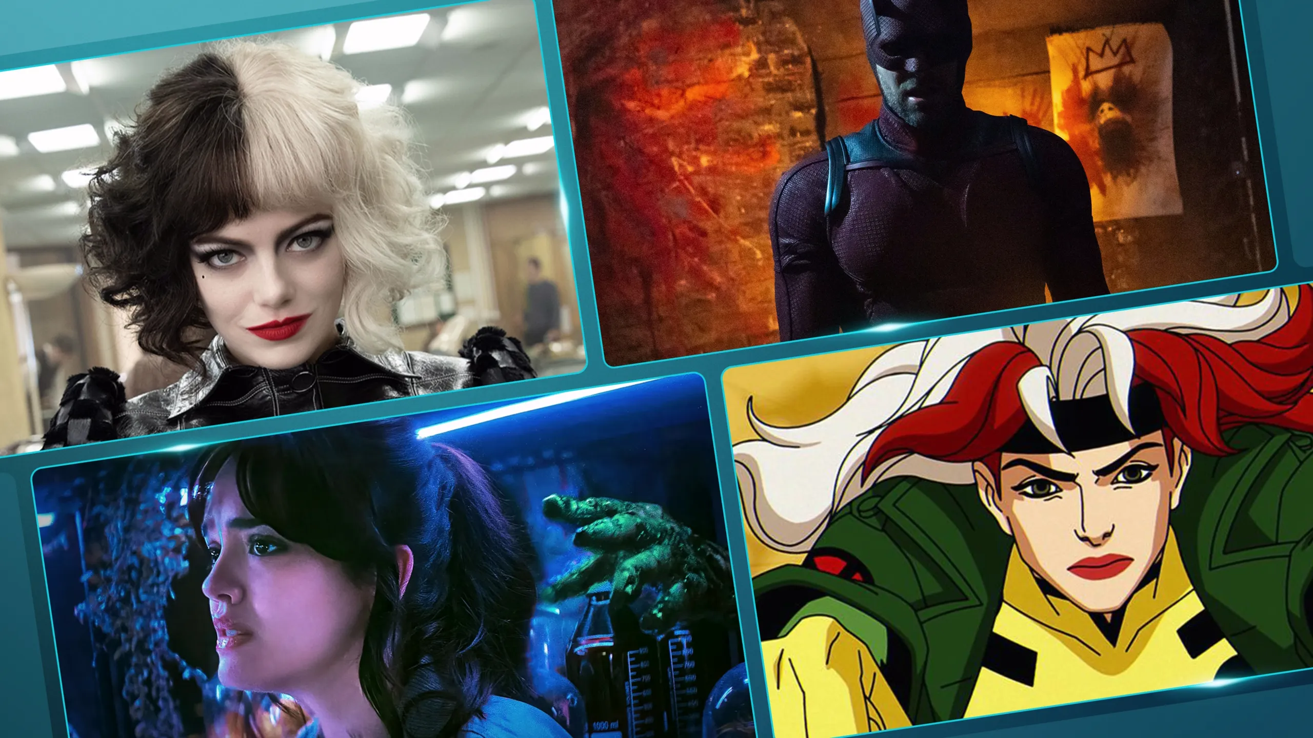 Images from Daredevil: Born Again, X-Men '97 and Goosebumps: The Vanishing which feature in this Watch Guide.