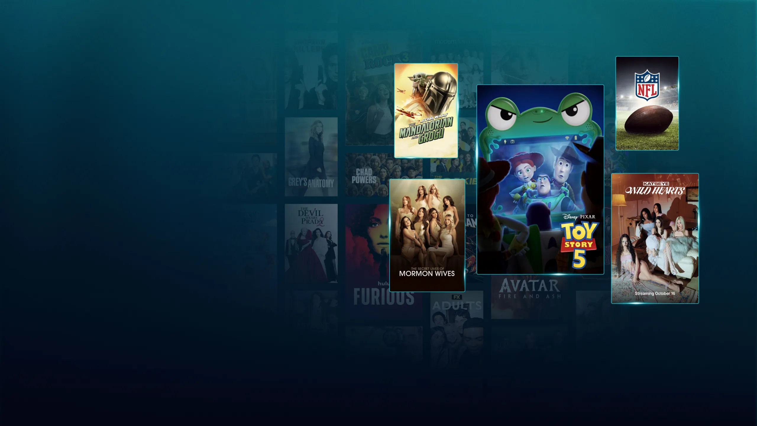 Background image of various Disney+ titles